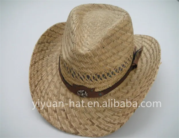 SY00013 hollow straw cowboy hat