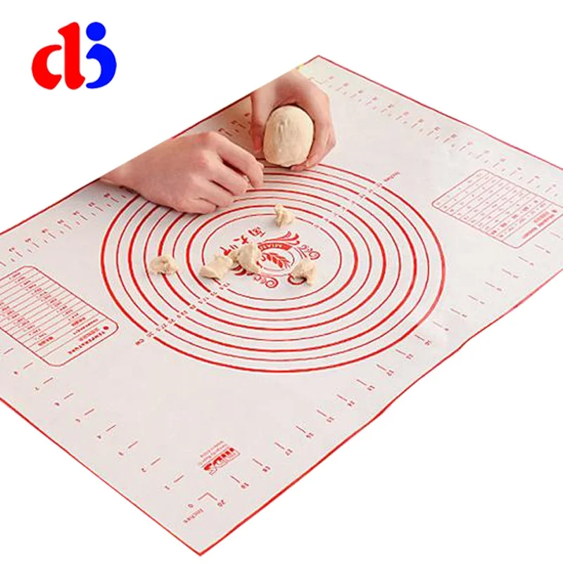 

High temperature resistance 60*40cm extra large non-slip silicone pastry cake baking mat, Pantone color