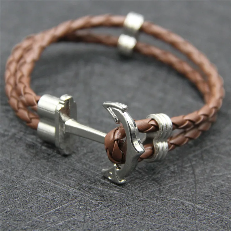 

anchor bracelet Vintage De Ancora Punk Rock Strap Wristband bracelet For Men Women FREE SAMPLE-03, As the pictures