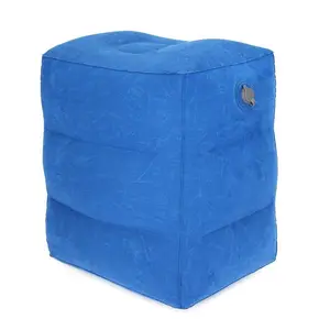 Airgoods Portable PVC flocking foot cushion inflatable footrest pillow with fast delivery