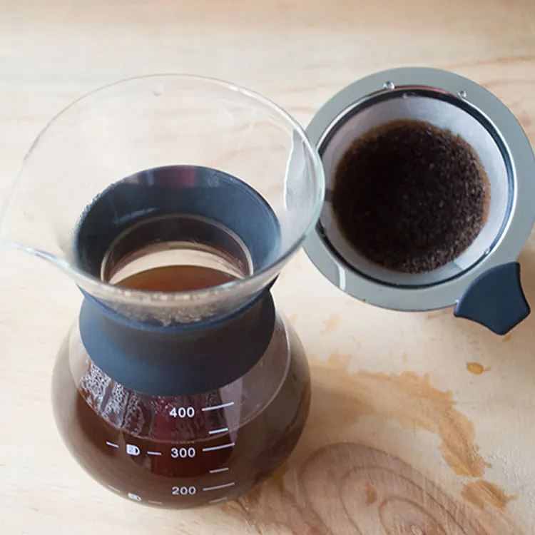 

Wholesale high quality Clear glass coffee pot for service hand punch coffee pot Hand Drip coffee pot