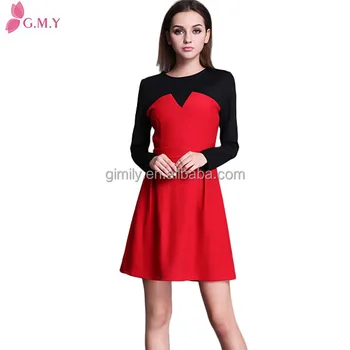 womens black and red dress
