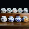 JINGDEZHEN Chinese high Quality Small Blue and White Porcelain Tea Storage With Lid And seal Function