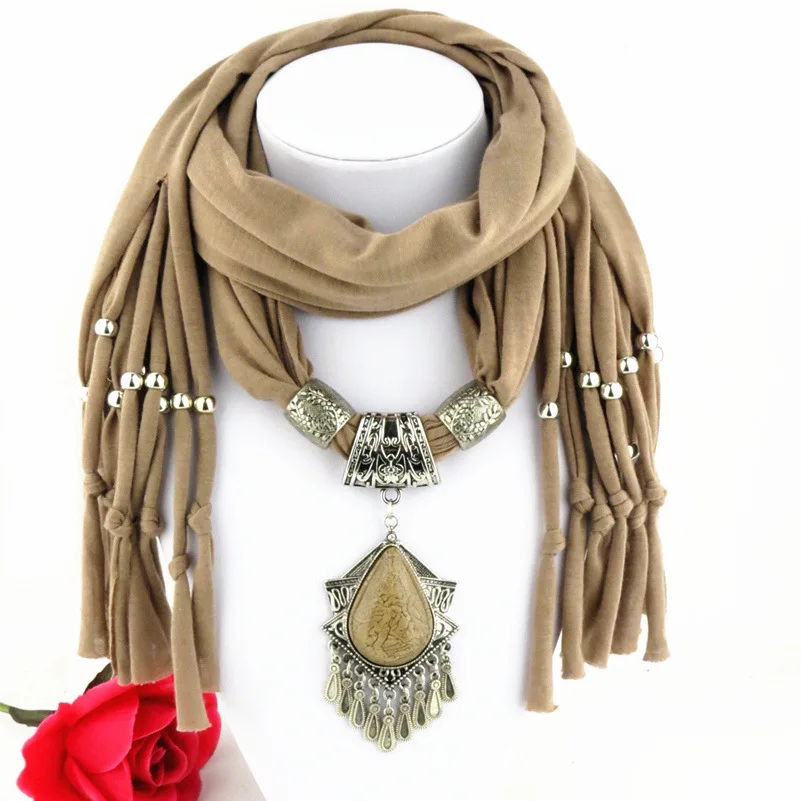 US SELLER 10pcs  fashion scarf with pendant charm jewelry wholesale lot 