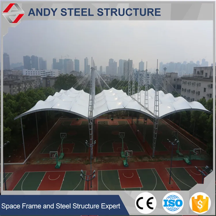 
Stadium Bleacher Roofing Tent Steel Pipe Truss supported Architecture Membrane Structure 