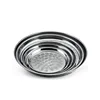 Indian non-slip stainless steel food dish shallow serving tray