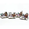 Hot sell eco resin musical decor Christmas village houses set