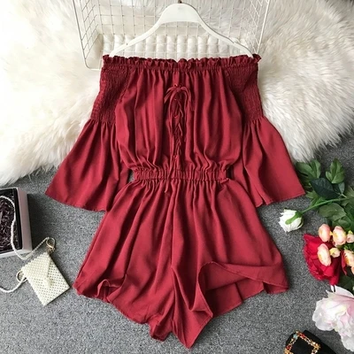 

Custom logo 2019 summer bandage one piece jumpsuit
