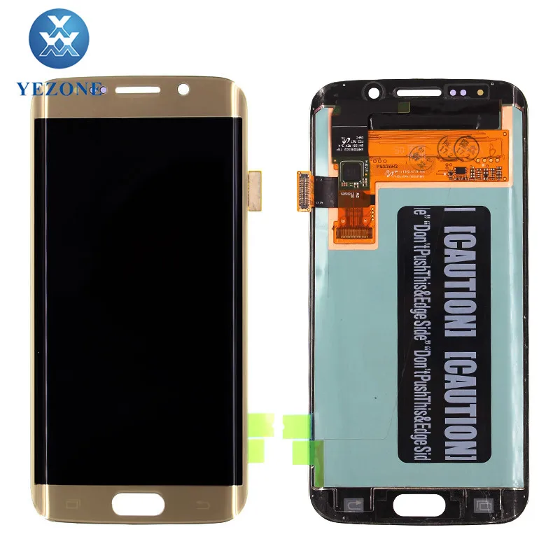 

For Samsung Galaxy S6 Edge LCD Digitizer Display, LCD Touch Screens For Samsung Galaxy S6 Edge, White golden black color