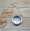 New fashion Stainless Steel Crystal Living Memory Floating Charm Glass Round Locket Pend