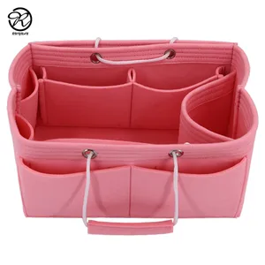 Factory supply high quality felt custom cosmetic make up bag travel cosmetic jewelry bag