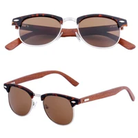 

ZL104 pc frame Bamboo Wood Two-tone temple UV400 protection Sunglasses
