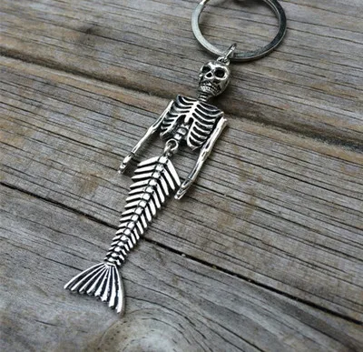 

Halloween's New Style Mermaid Skeleton Pendant Keyring