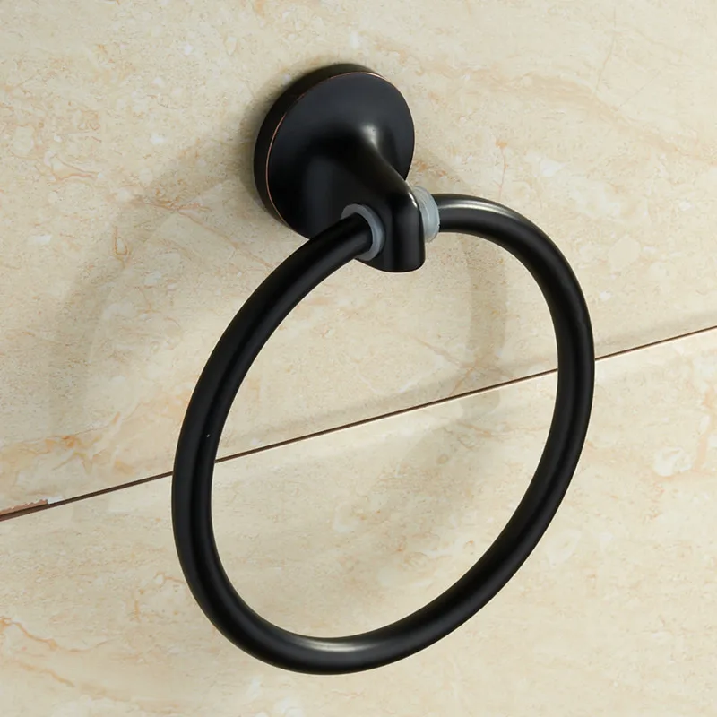 
Bathroom Wall Mount Shower Organization Oil Rubbed Bronze Towel Ring 