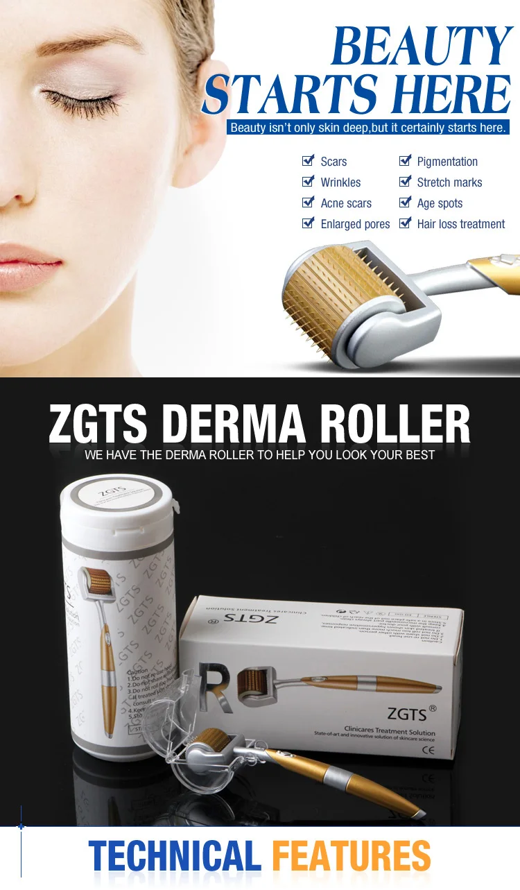 192 ZGTS derma roller titanium