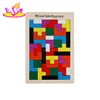 high quality kid wooden fun toys with play tetris W13A099