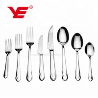 

LOW MOQ stainless steel 5-star Hotel cutlery set for restaurant with fork and spoon