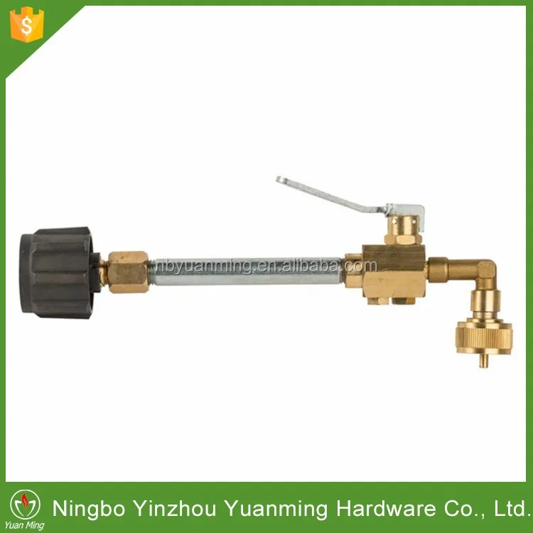 LBKT Refillable 1 lb Propane Cylinder with Propane Refill Adapter and Propane Tank Refill Stand