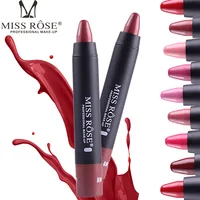 

MISS ROSE Brand Matte Lipstick Pen Waterproof Long-Lasting Hot Sexy Lip Makeup Moisturizing Lasting Matt Red Lipstick for Girls