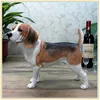 Custom indoor decorative artifical poly stone dog statue manufacturer