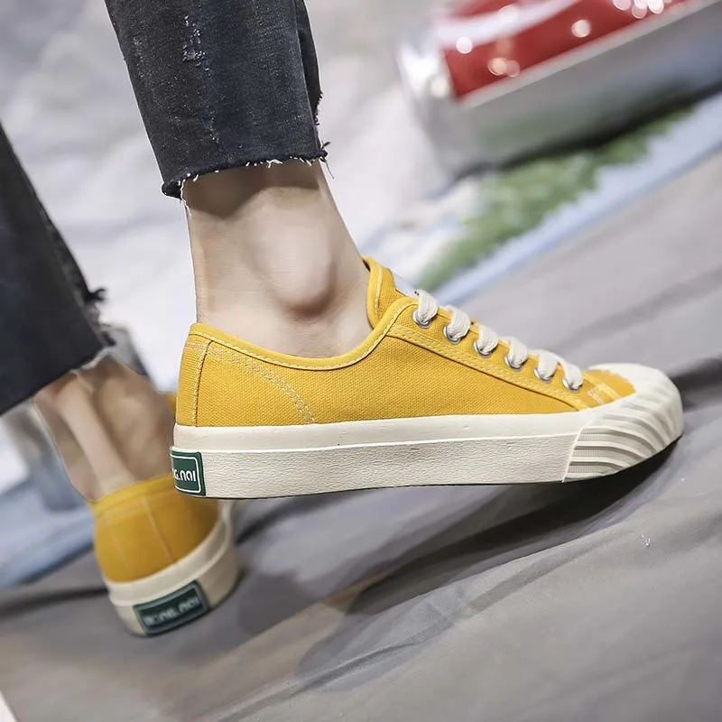 shoe with canvas upper