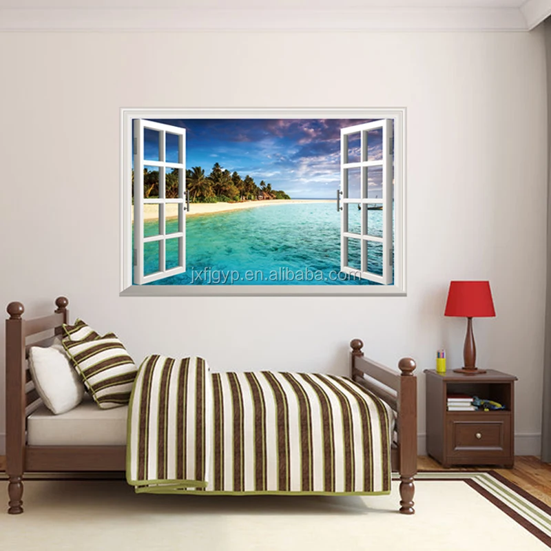Amovible personnalisé creative pvc chambre chaleureuse maison 3d ... Photo pvc chembre