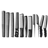 

100% Carbon Fiber Pro Salon Hair Styling Hairdressing Antistatic Comb High Quality Tail Black Hair Cutting Combs