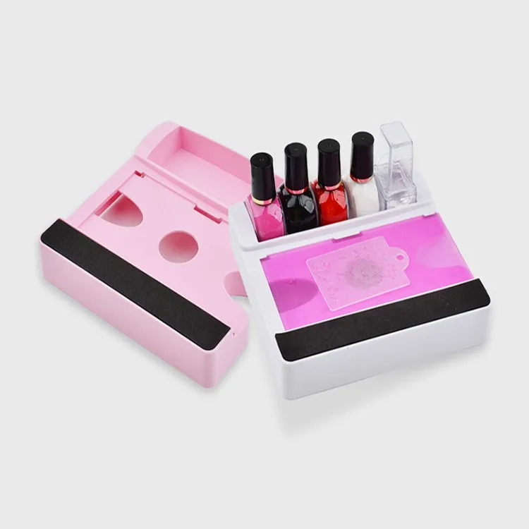 Free Standing Wholesale Stamping Custom Nail Tool Box Clear Acrylic Rotating Nail Polish Display