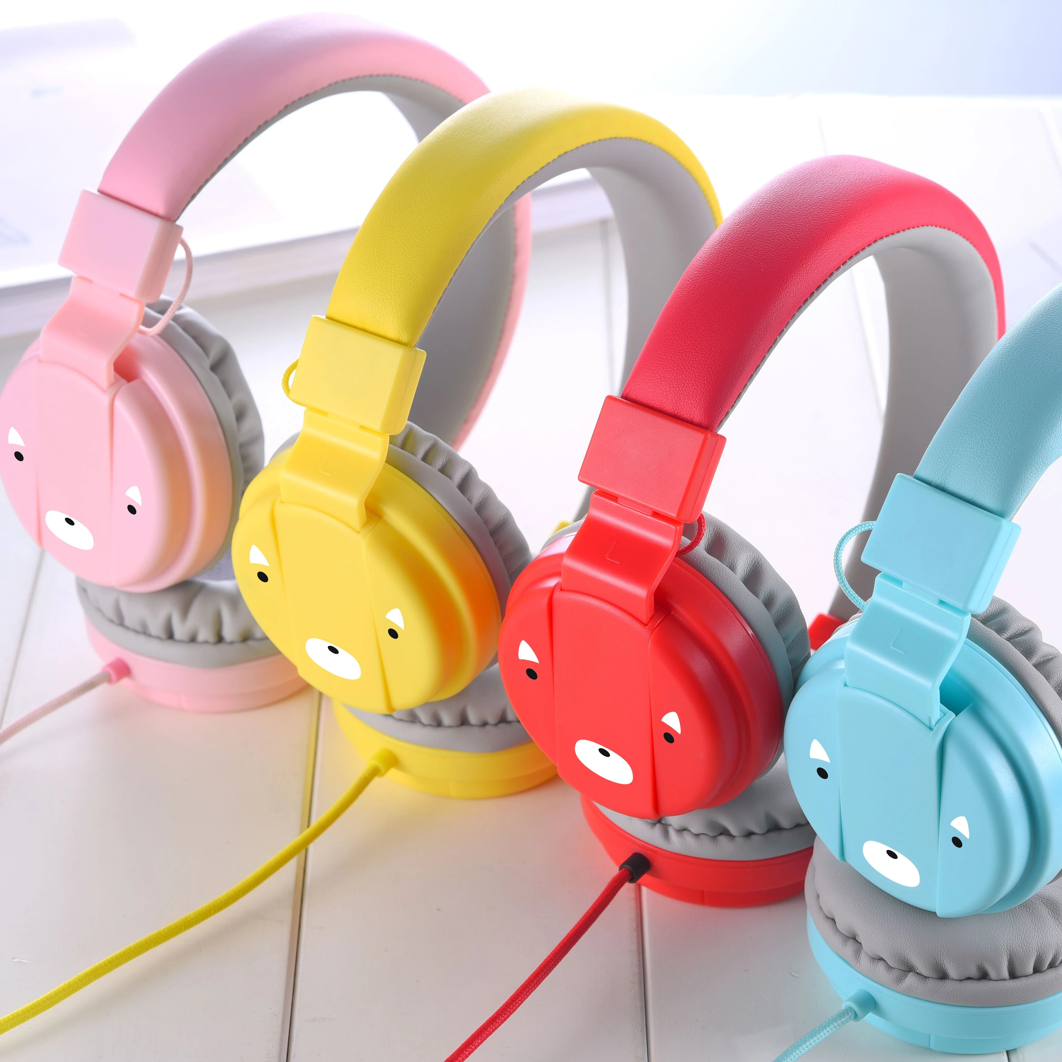 

HTD001 cute headband oem wired wholesale kids headset