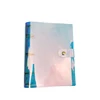 3 Ring Rainbow Round Ring Binders Snap Button Closure Loose Leaf Folder Colorful Soft PVC Notebook for Ring-Bound Planner Pages