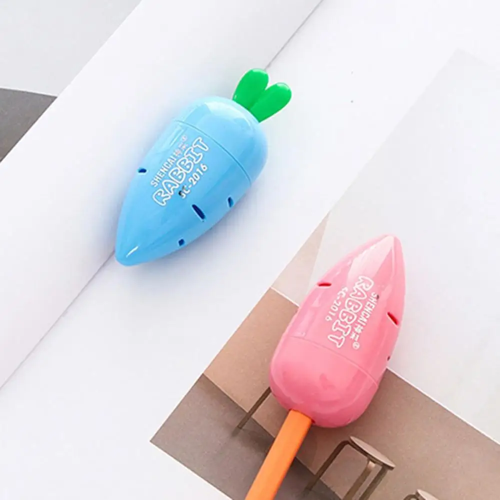 

Cute Kawaii Cartoon Creative Carrot Molding Plastic Pencil Sharpener For Kids School Supplies Stationery Color Random