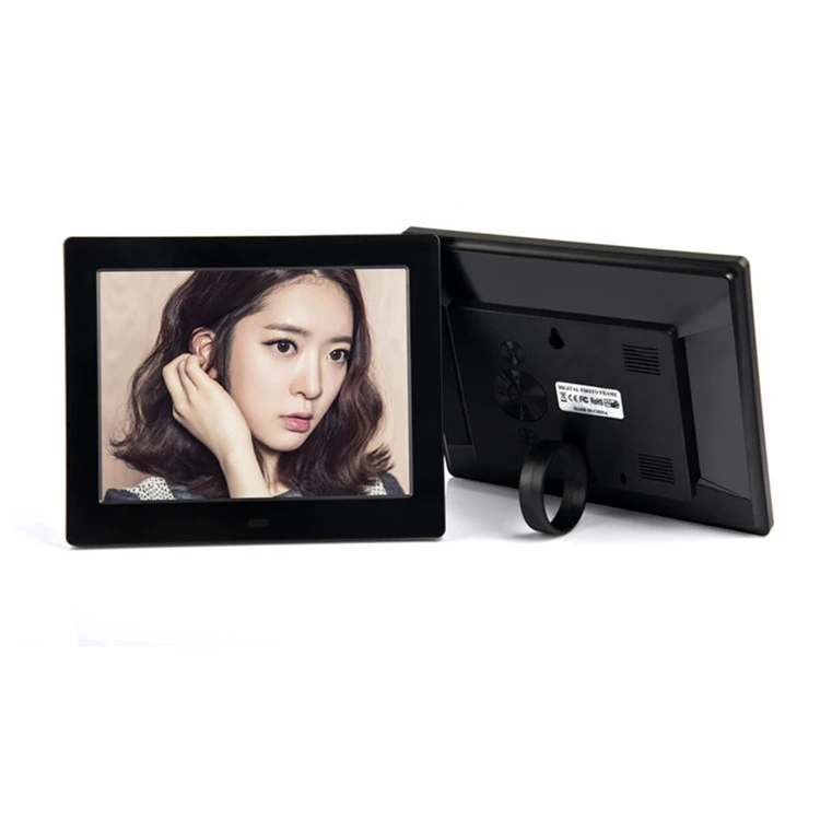 

New design 8 inch plastic digital photo frame with video loop
