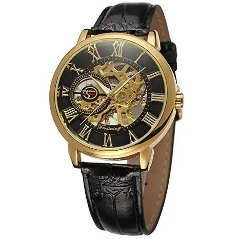 

Forsining A099 Men Hand-Winding Mechanical Watch Literal Design Wristwatch, 15 color for you choose