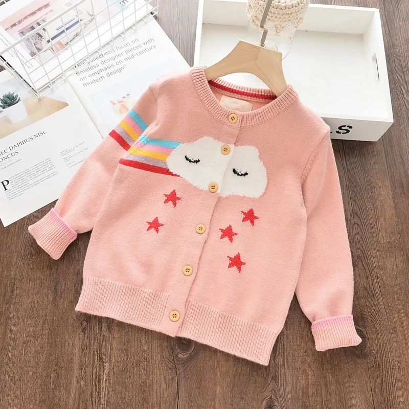 

sweater designs for girls cardigan cloud rain kids clothes pattern children's clothes wholesale boutiques yuan540