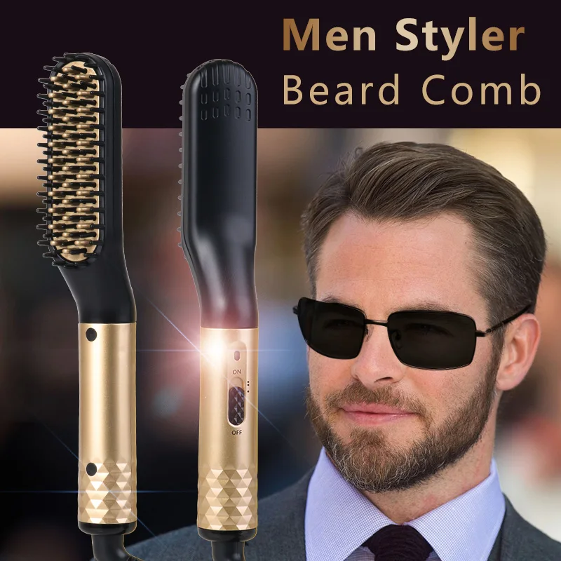 
WOW ST-580 Top Seller 2 In 1 Hair Straightener New Professional Beard Straightener For Men Private Label Flat Iron 