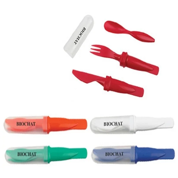 

Reusable Plastic Cutlery Set Including fork, spoon and knife, Red;blue;green;orange;white;etc