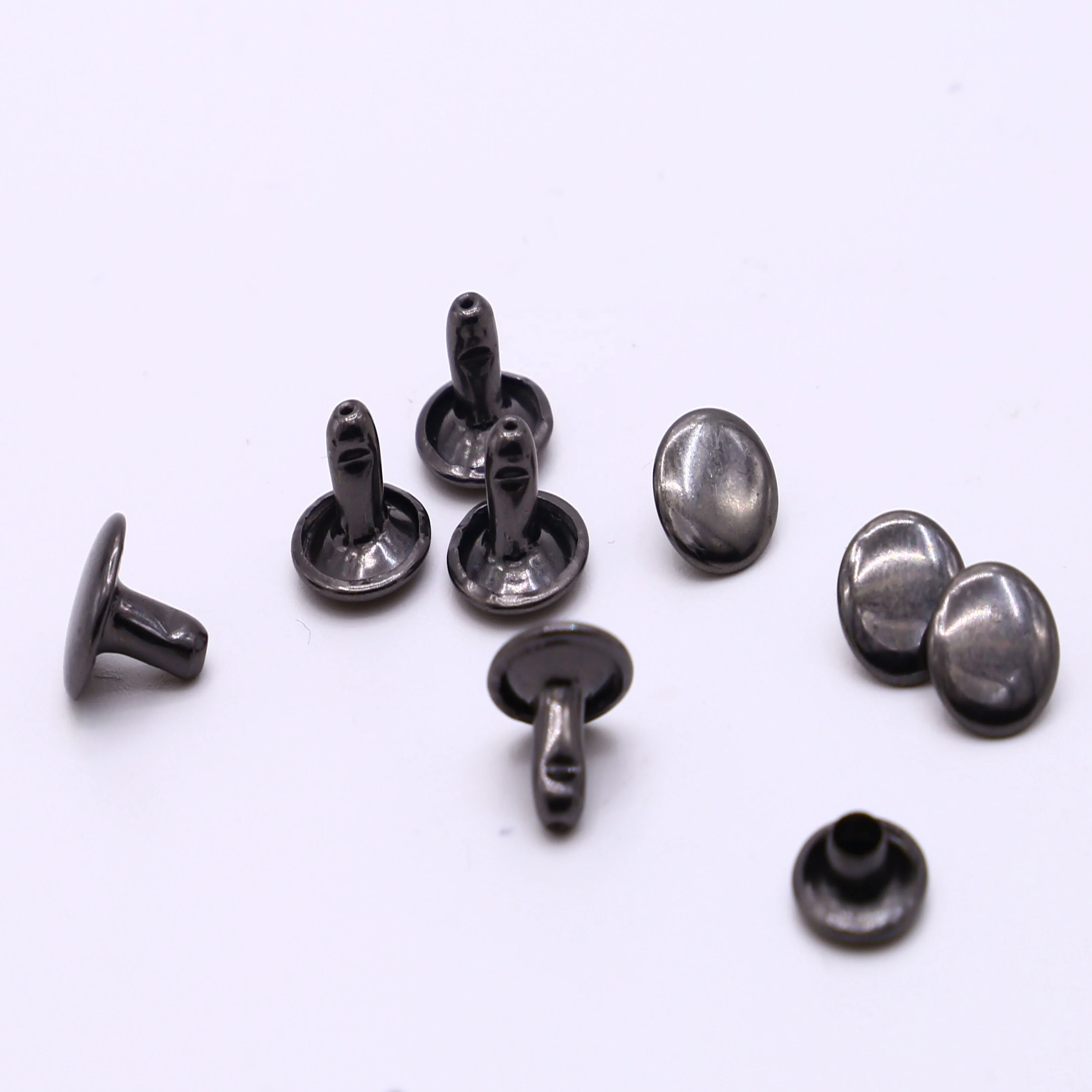 

Metal fastener single-sided rivet rivet nail cap silver white bronze flat round mushroom nail, Gold, silver, gun black, bronze