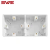 white 2 gang 35mm dual cavity mounting boxes