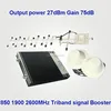 Tri band signal amplifierCDMA 850 pcs 1900 LTE 4G 2600mhz cell phone signal booster indoor high gain tri band repeater amplifier