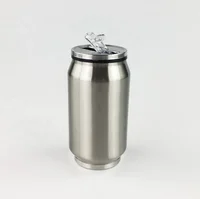 

12oz stainless steel soda bottle Eco-friendly can coke vacuum insulated can coke shape mug with straw lids tumbler cups