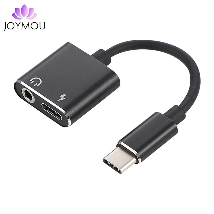 2 In 1 Charging + Audio Type C To 3.5 mm Adapter Type C Headset Type C Headphone Adapter