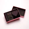 wholesale custom bow tie packaging box with poly woven tie+pocket square +cufflink +tie bar