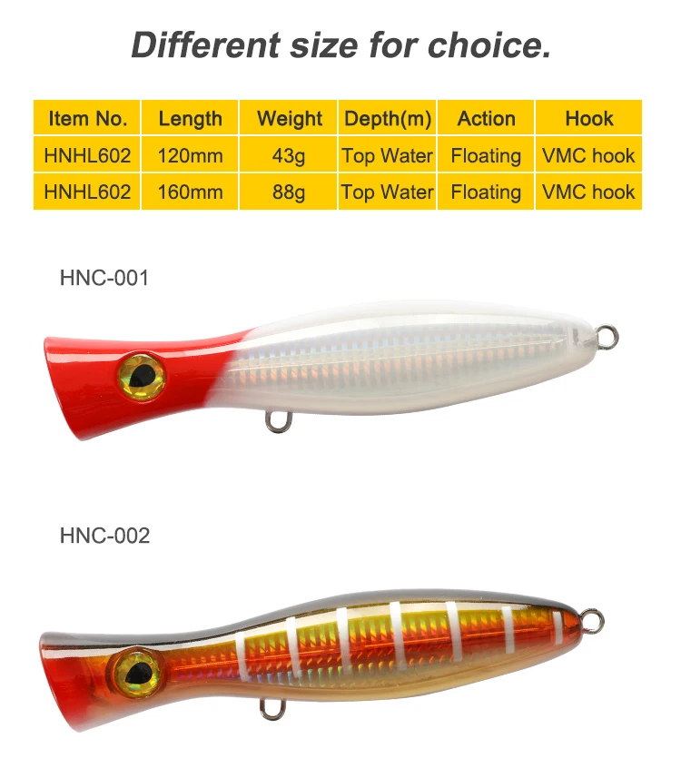 6 1/2 "NEW TUNA POPPER FISHING BAIT LURES TUNA MAHI DORADO KING FISH YELLOW TAIL 6 1/2 "NEW TUNA POPPER FISHING BAIT LURES TUNA MAHI DORADO KING FISH YELLOW TAIL