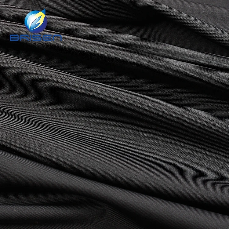 
China Manufacturer Stretch Black Dubai polyester Spandex Fabrics for sale 