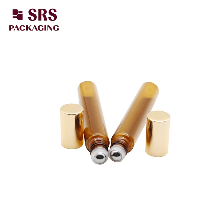 10ml pretty glass roll on bottle for perfume oil amber olive oil roller bottle.jpg