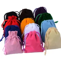 

Jewelry packing Pouch 7*9cm Packing Bags Drawstring Gift Velvet Bag