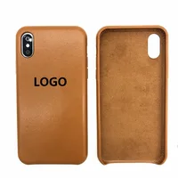 

For Apple Iphone Luxury Leather Case With Logo Back Cover For iPhone XS MAX xr x Soft Microfiber Protective Slim Cover