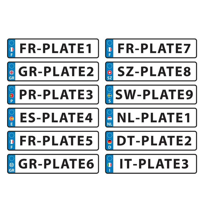 
Custom you own number embossed blank car europe license plate 