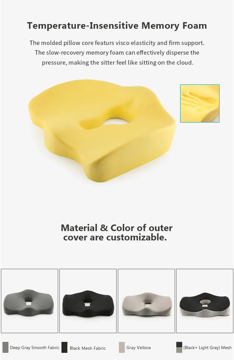 Foldable Shock Absorbing Coccyx Orthopedic Car Driver Luxury Cushions Driver Car Seat Cushion For Back Pain