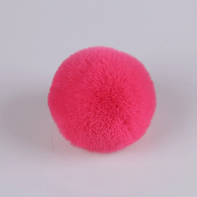 
Wholesale good furry faux rex rabbit hair ball/ pompom for hat Shoes 